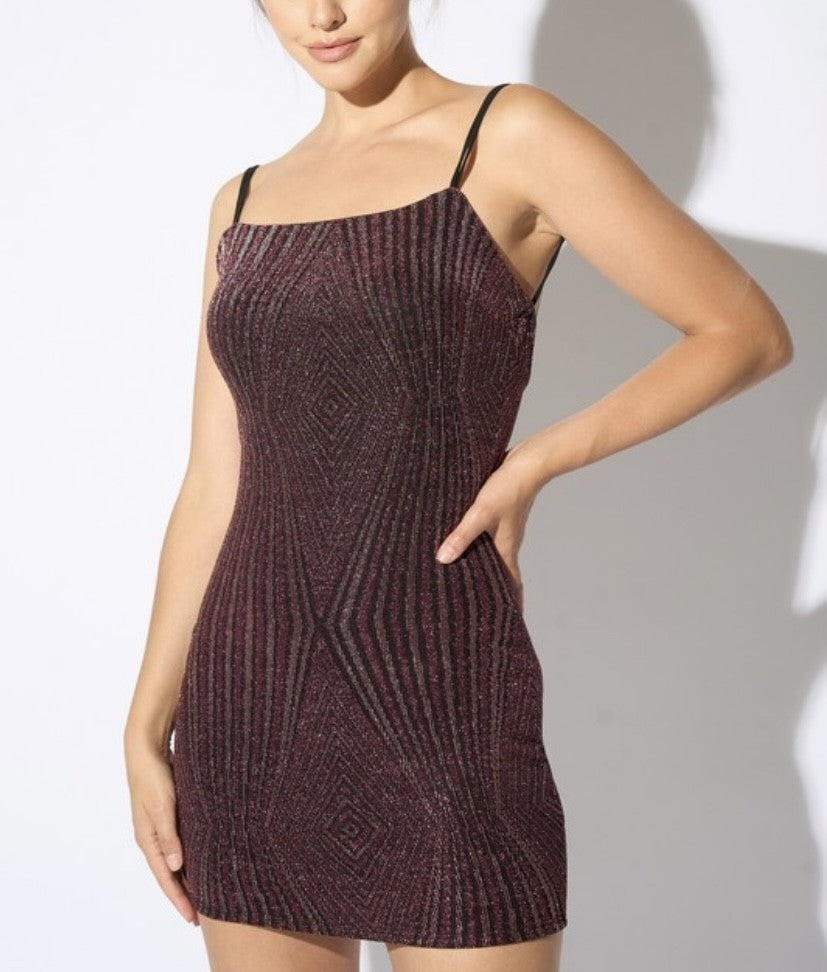 Metalic Slinky Dress (MPD1453)