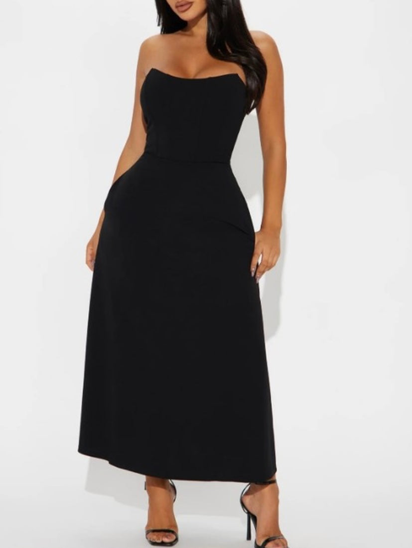 Corset Maxi Dress(WD9076)