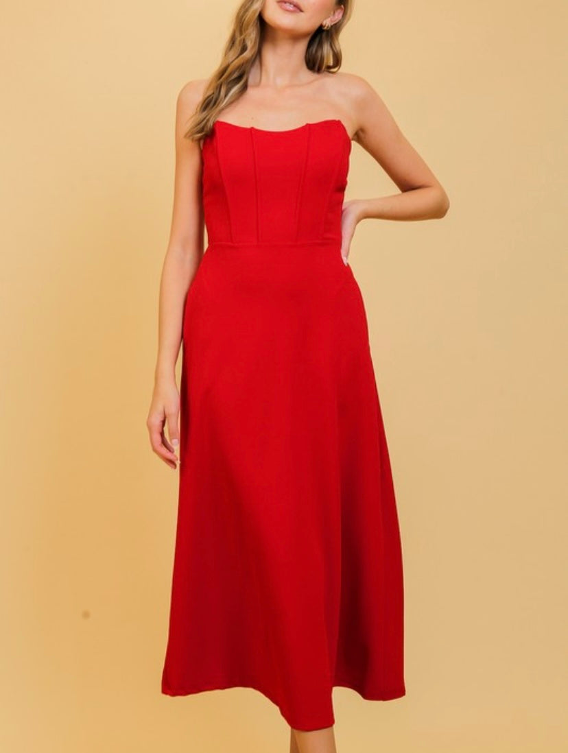 Corset Maxi Dress(WD9076)