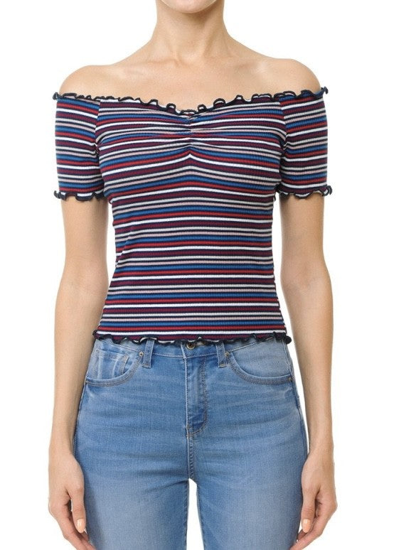 Retro Ruffle Top