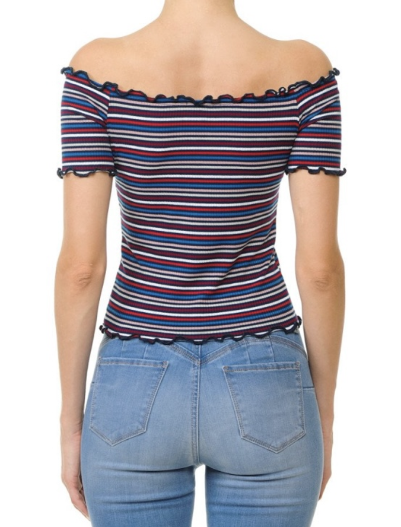 Retro Ruffle Top