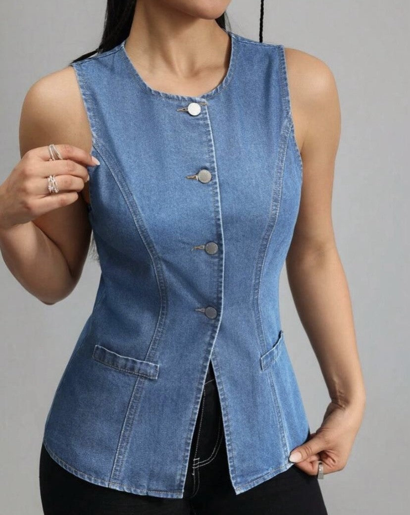 Curve Denim Vest