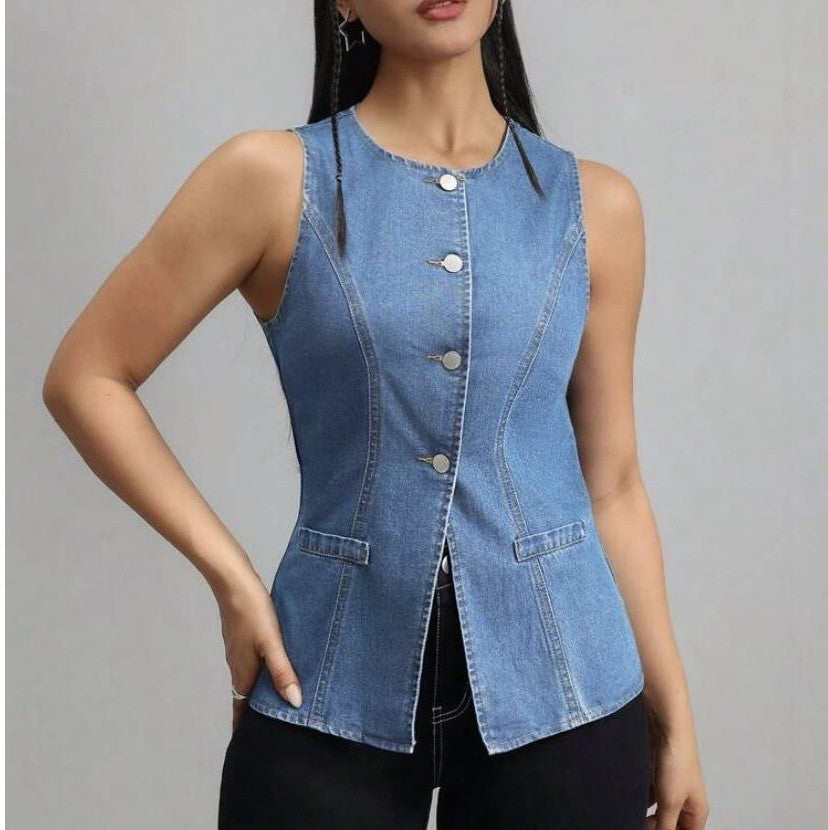 Curve Denim Vest