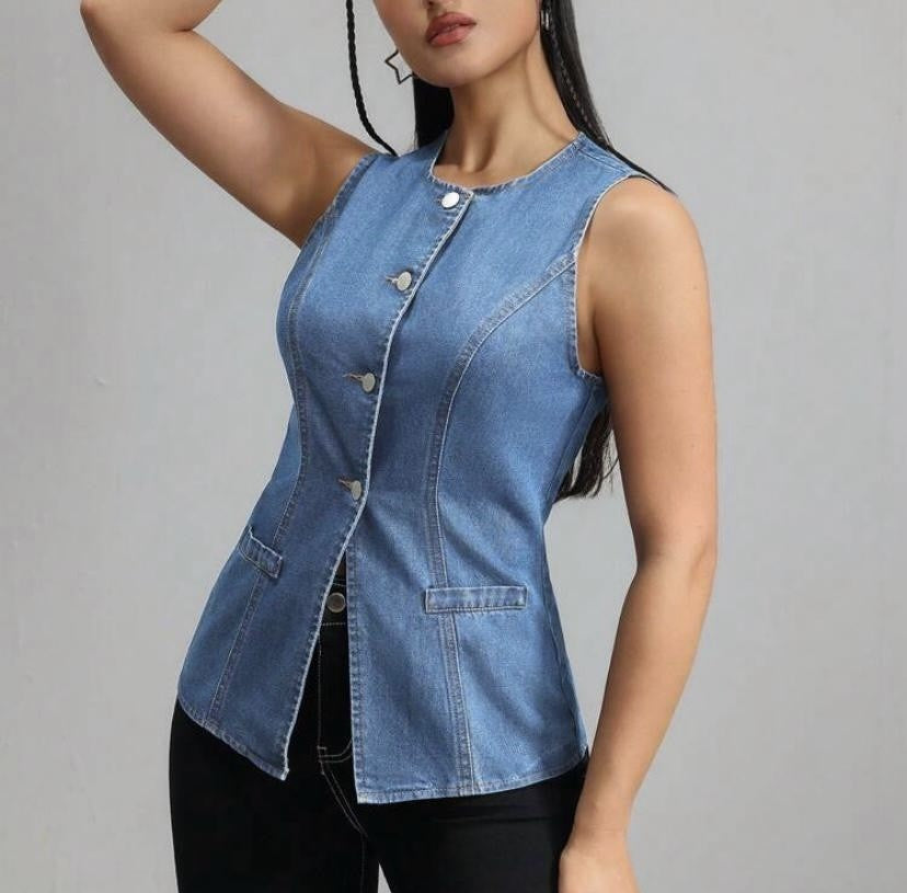 Curve Denim Vest