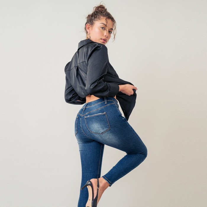 (90286)Basic five Pocket Skinny Jeans