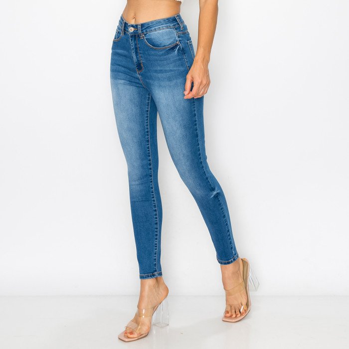 (90286)Basic five Pocket Skinny Jeans