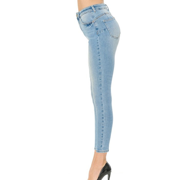 (90800)Push-Up Vintage Inspired Classic Ankle Skinny Jeans